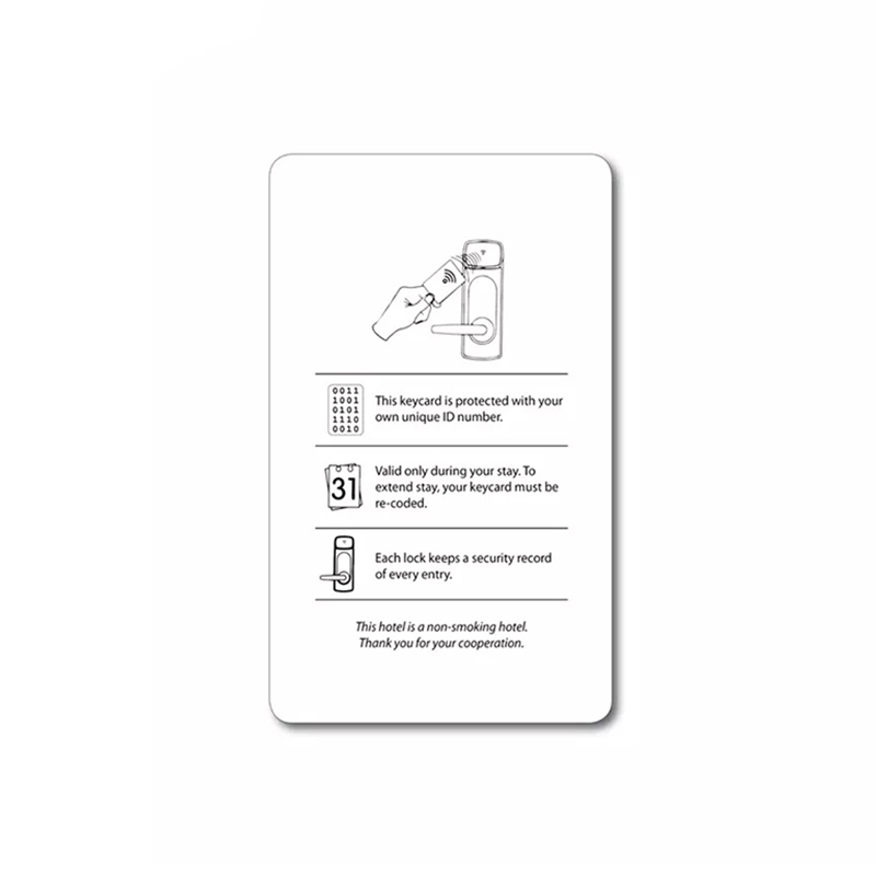 Instrucciones impresas en tarjeta RFID
